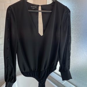 bebe bodysuit, black, size XS